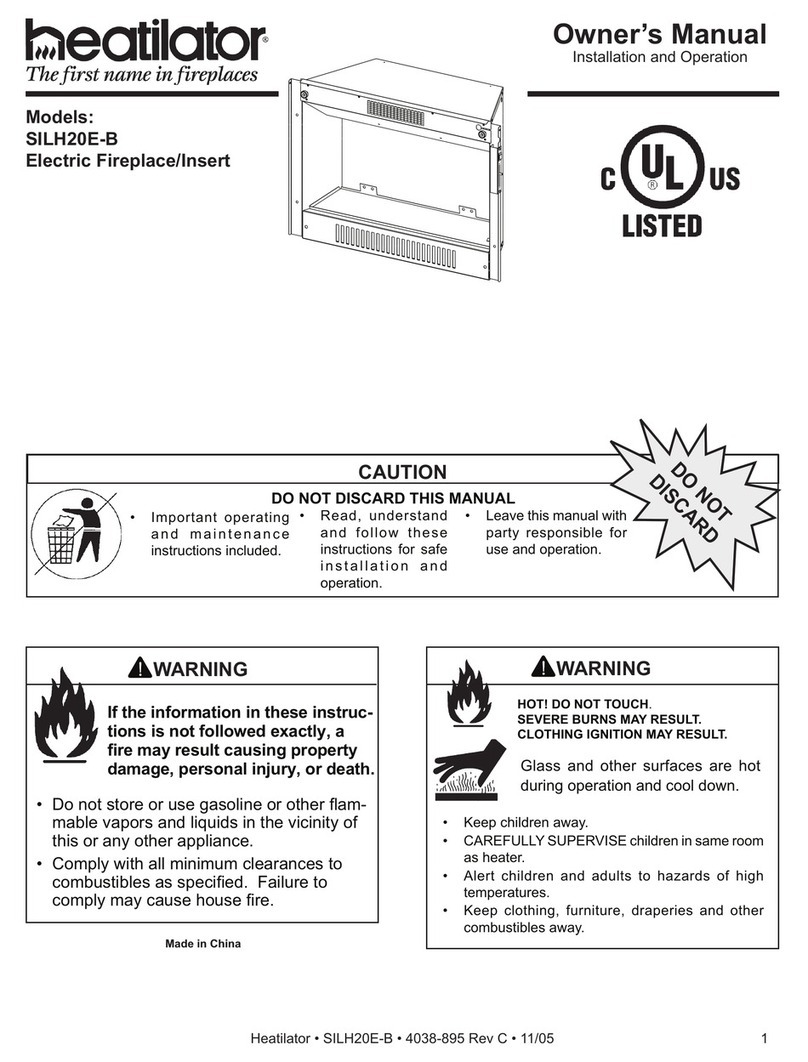 Heatilator SILH20E-B User manual