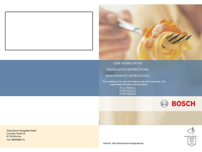 Bosch PCI815B90A User instructions
