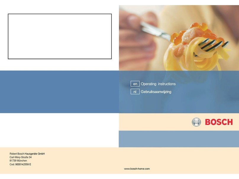 Bosch Cooker Hob operating instructions