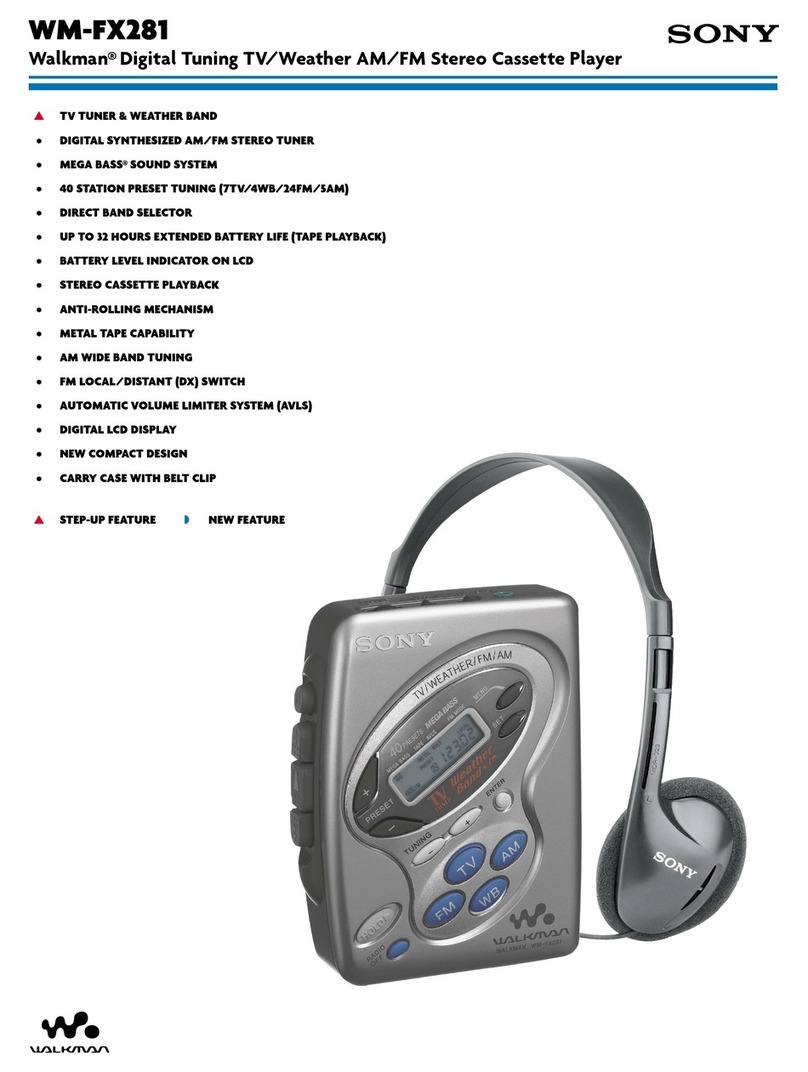 Sony Walkman WM-FX281 User manual