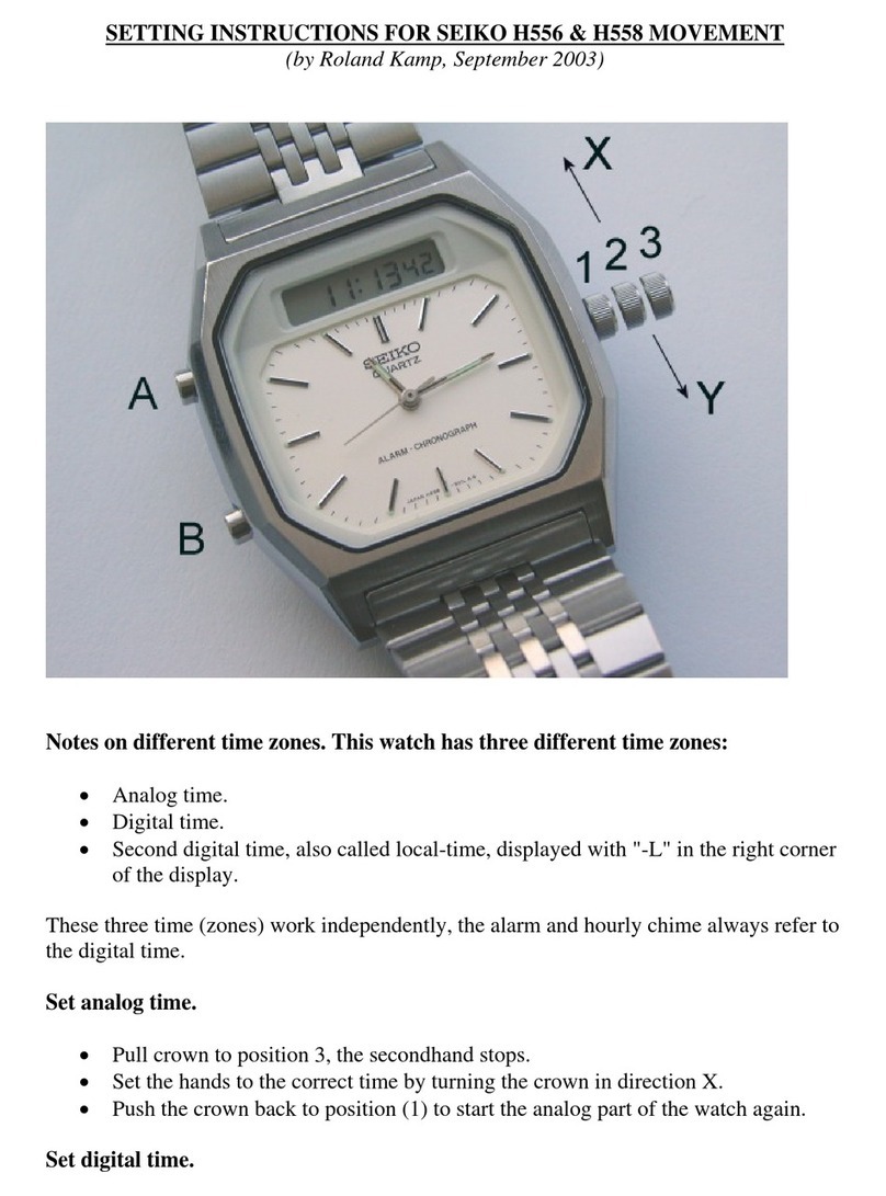 Seiko H558 User manual