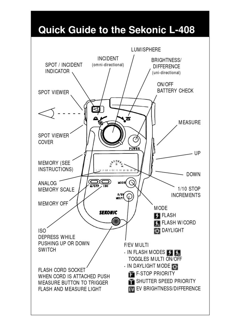 Sekonic MULTIMASTER L-408 quick guide