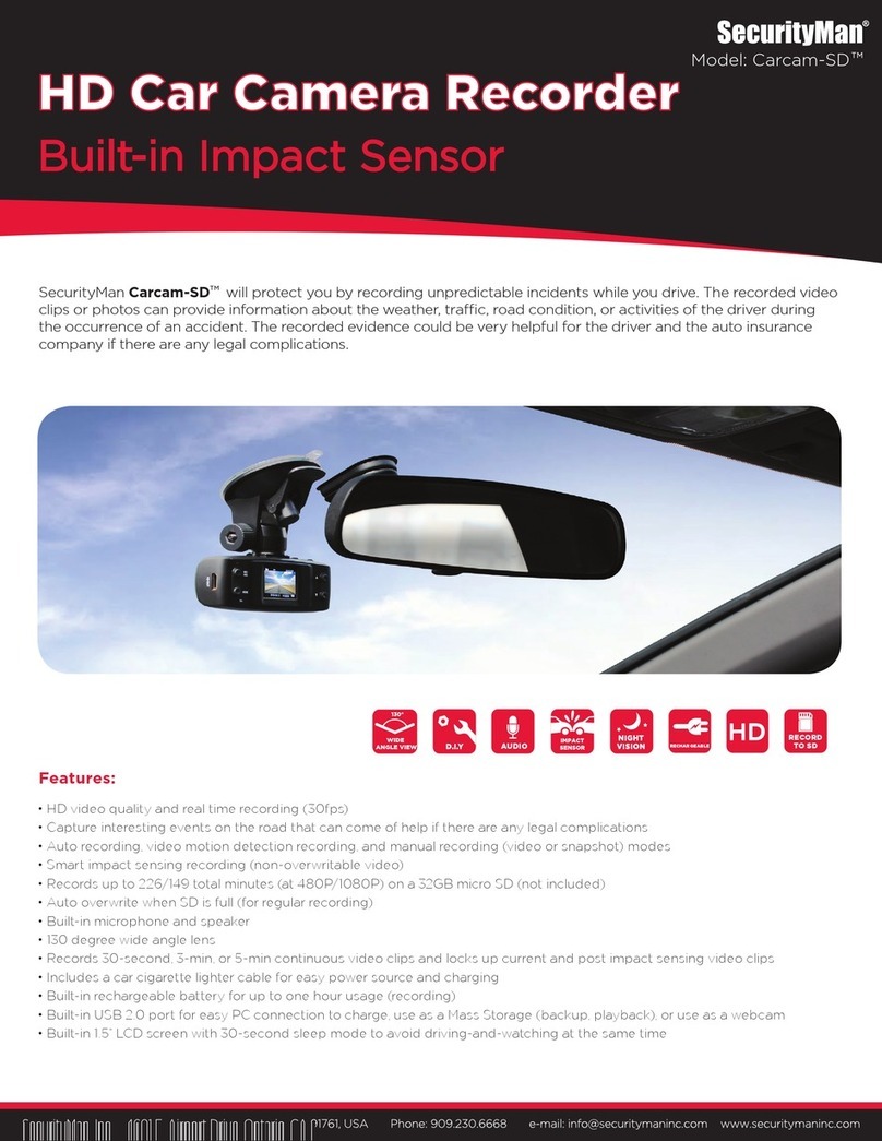 SecurityMan CARCAM-SD User manual