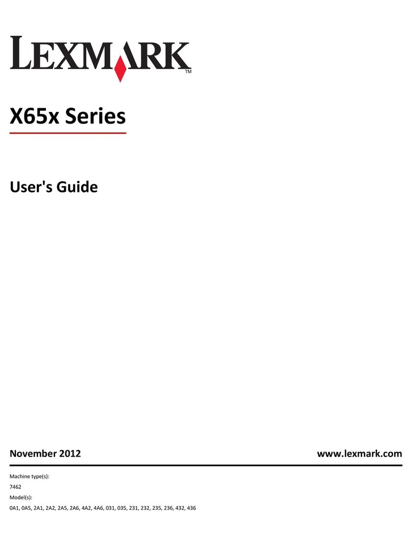 Lexmark X65X series User manual