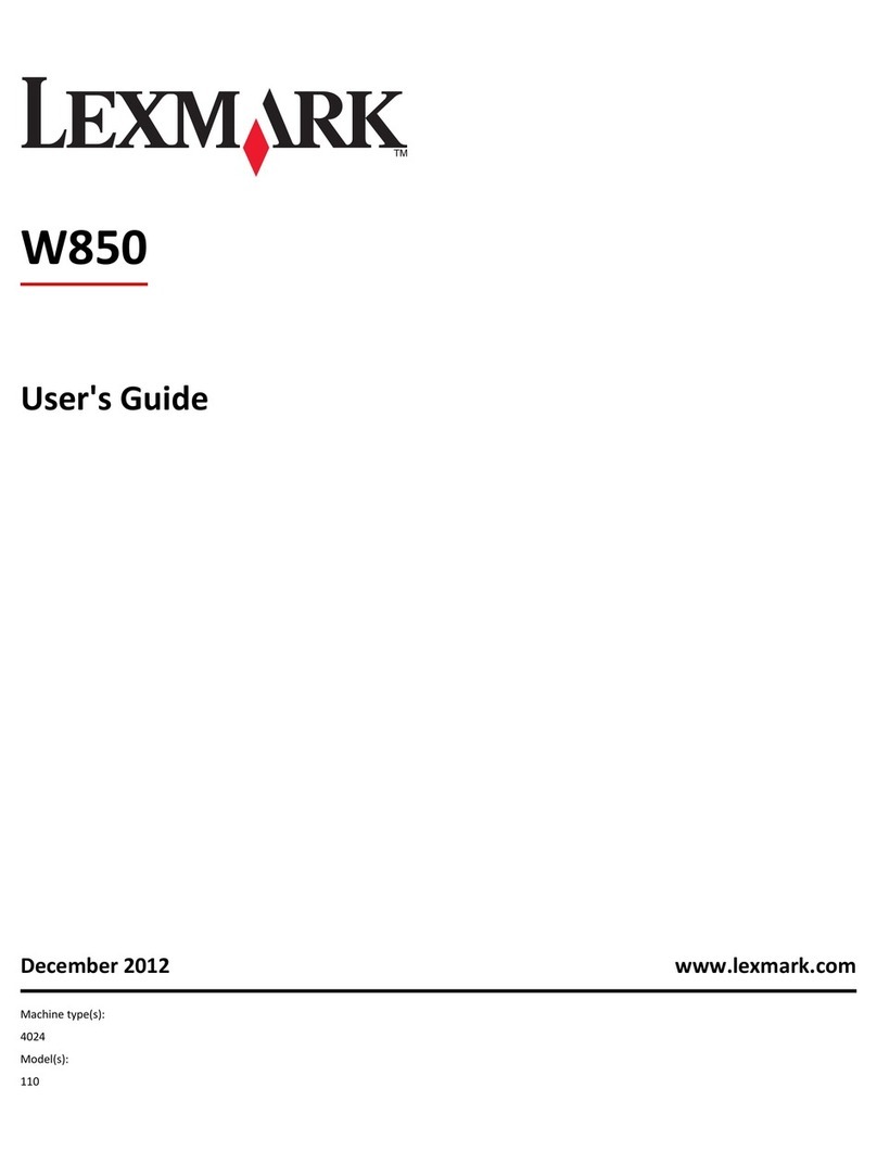 Lexmark W850 User manual