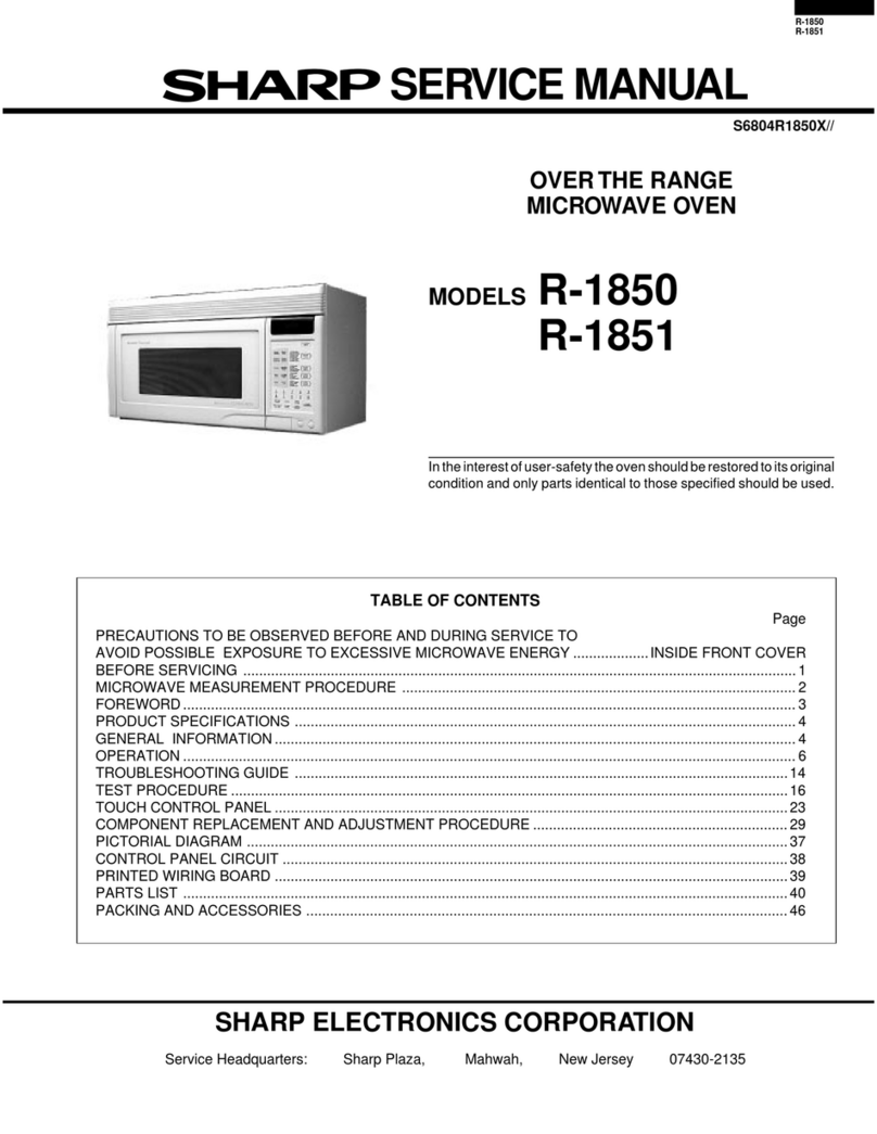 Sharp R-1850 User manual Sharp R-1850 User manual