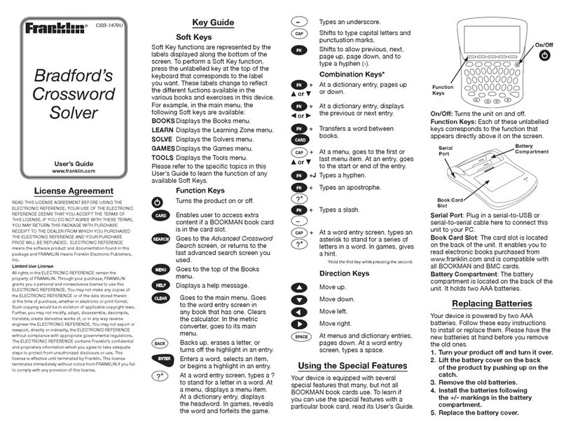 Franklin CSB-1470U user guide