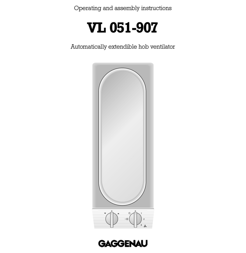 Gaggenau VL 051-907 Operating and assembly instructions