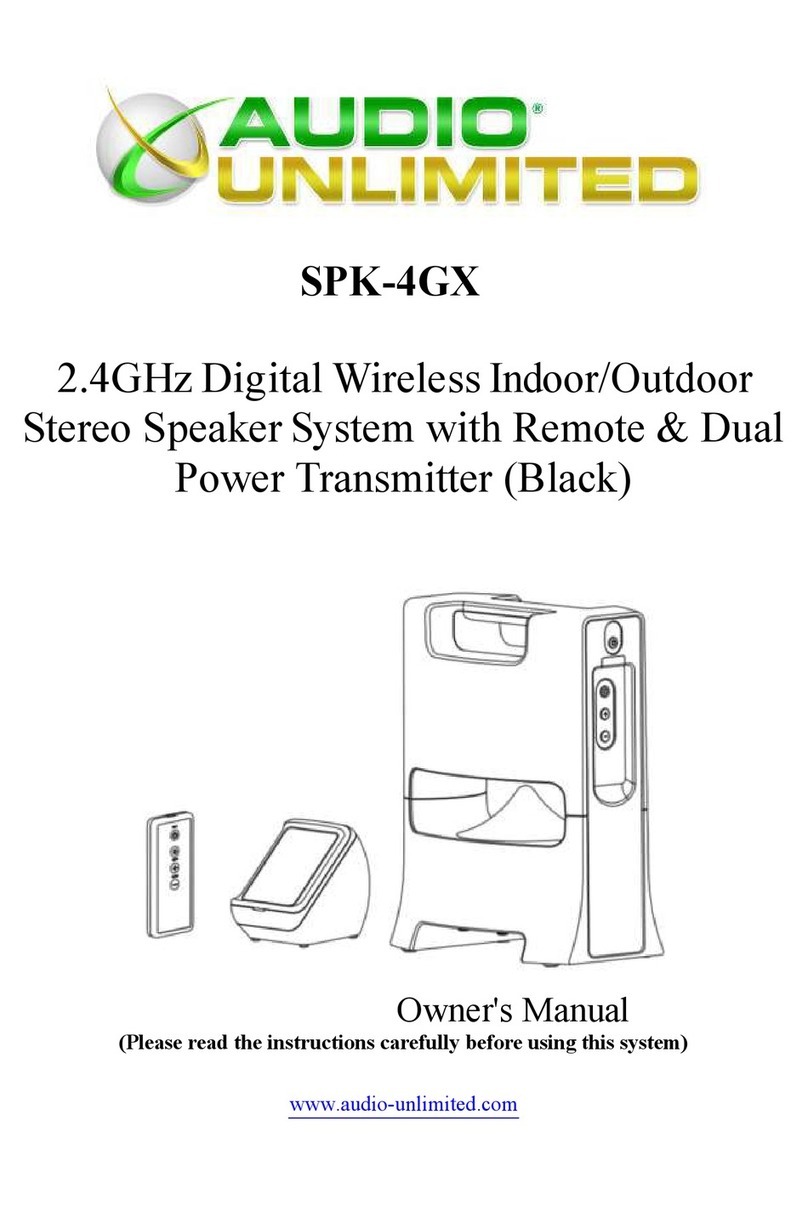 Audio Unlimited SPK-4GX owner's manual