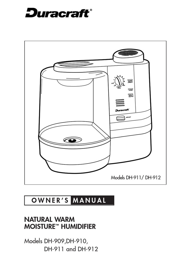 Duracraft DH912 User manual Duracraft DH912 User manual