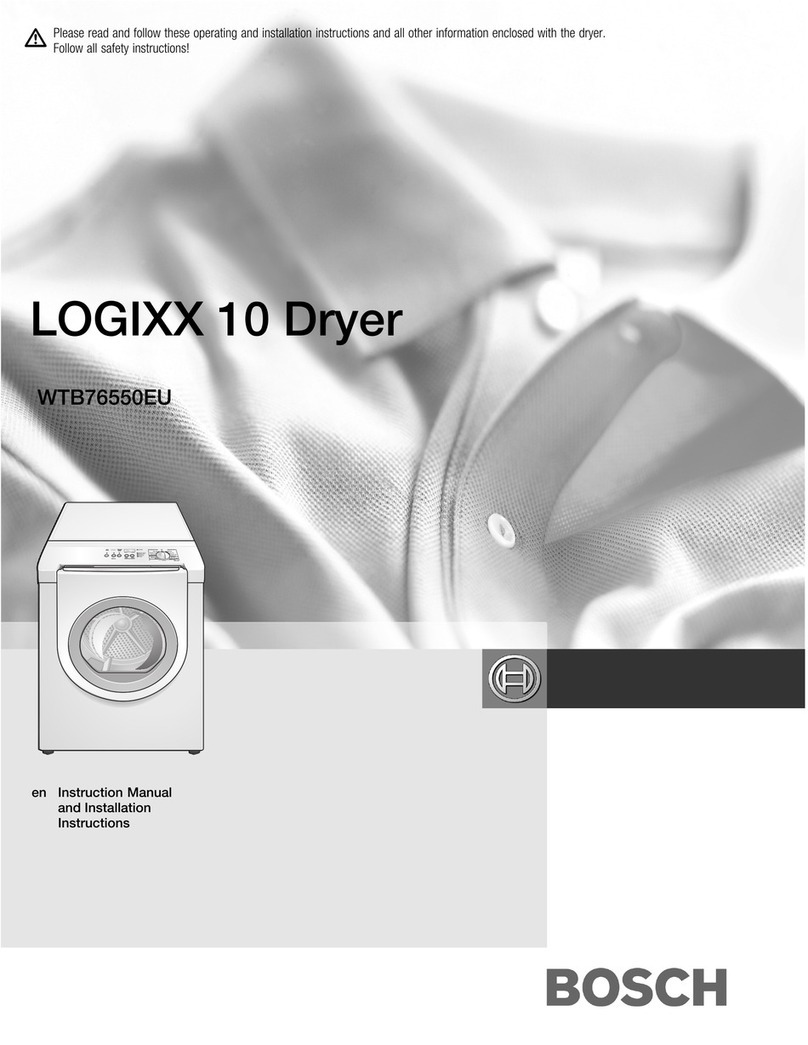 Bosch WTB76550EU Installation and instruction manual