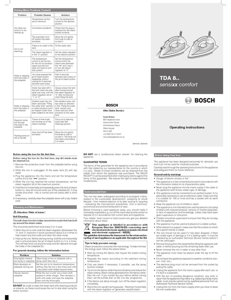Bosch TDA 8.. operating instructions