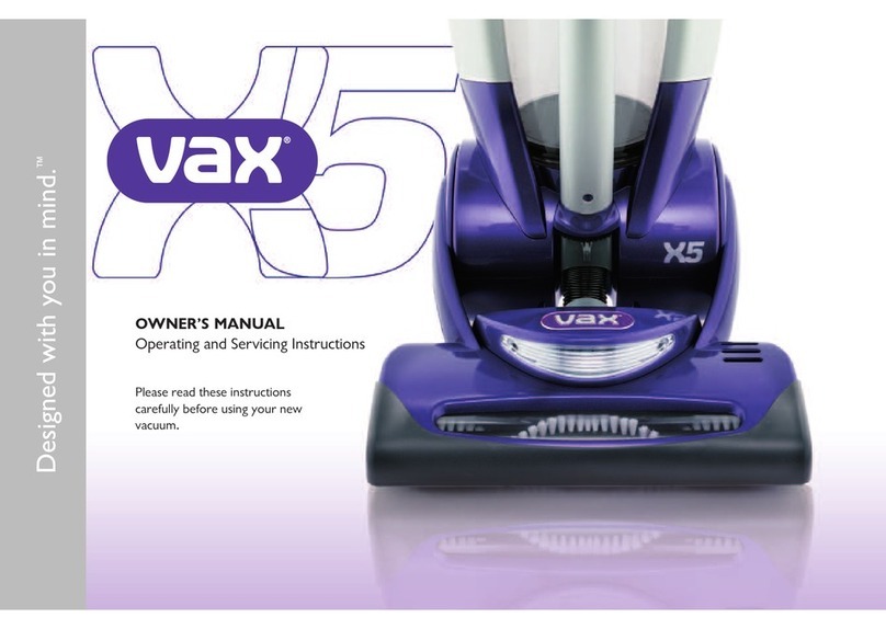 Vax X5 User manual