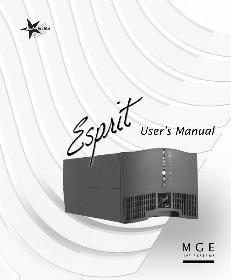 MGE UPS Systems Esprit user guide