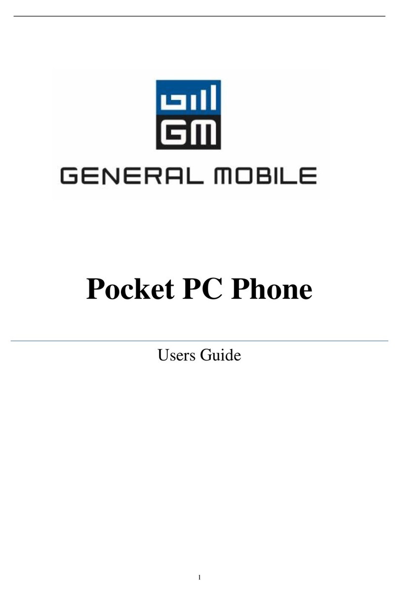 GENERAL MOBILE POCKET PC PHONE User manual
