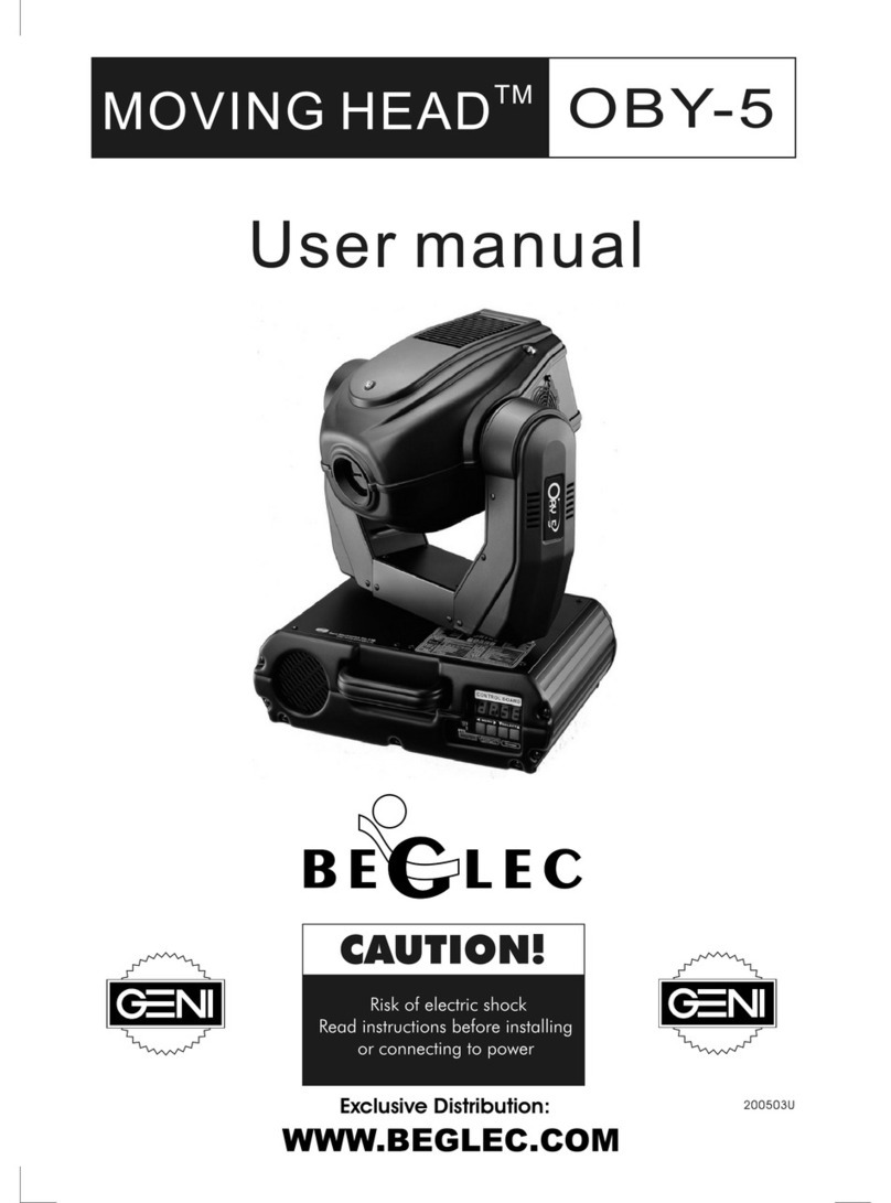 GENI MOVING HEAD OBY-5 User manual