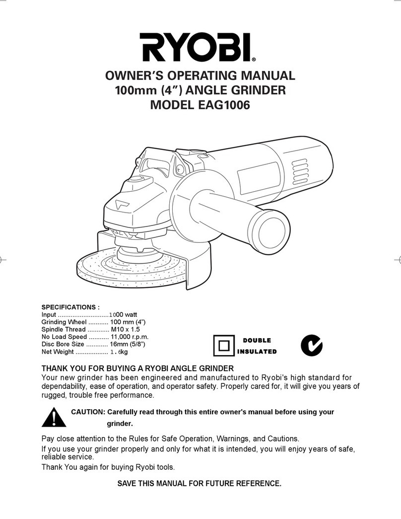 Ryobi EAG1006 Owner's operating manual
