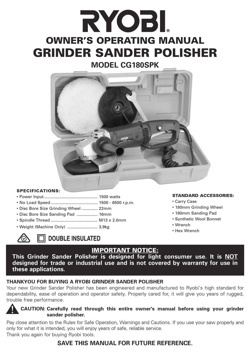 Ryobi CG180SPK Owner's operating manual