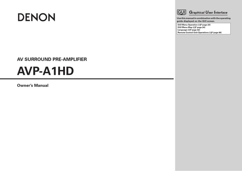 Denon AVP-A1HD User manual Denon AVP-A1HD User manual