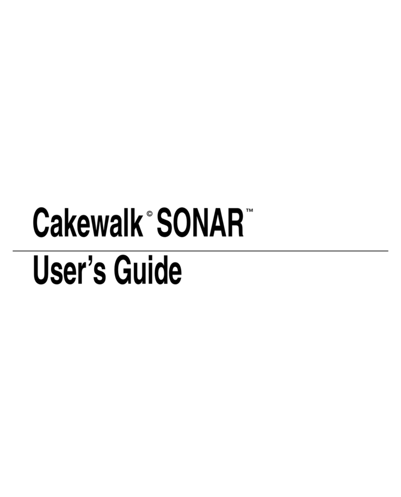 CAKEWALK Cakewalk SONAR user guide
