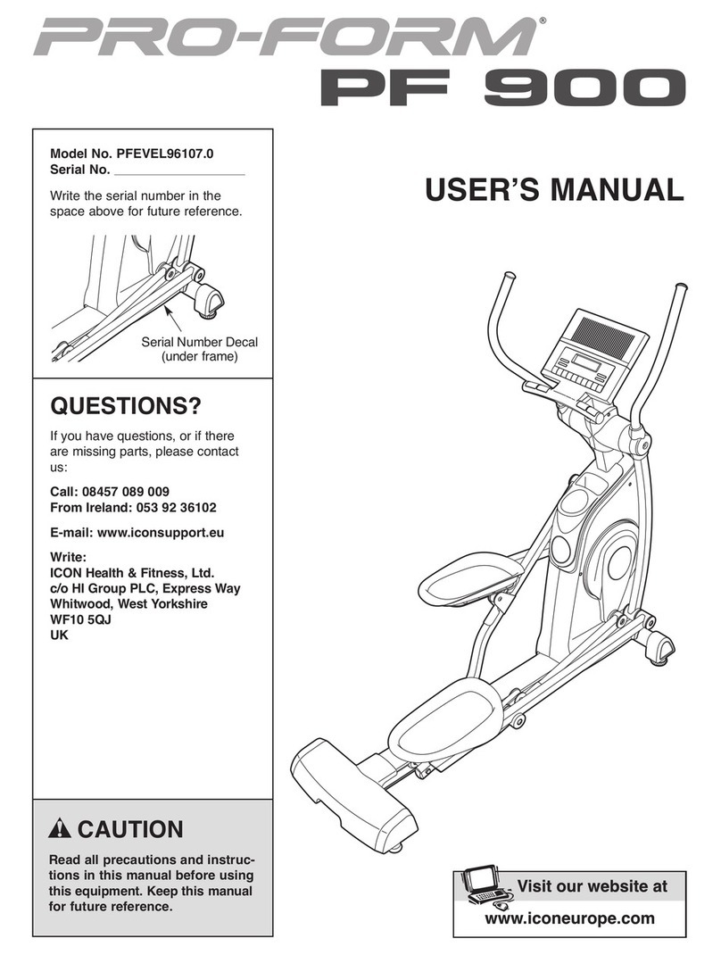 Pro-Form 900 Elliptical manual