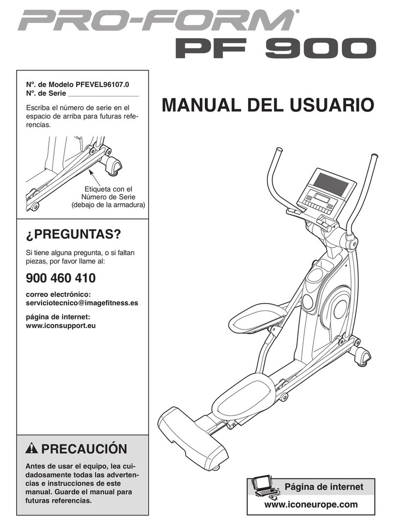 Pro-Form 900 Elliptical User guide