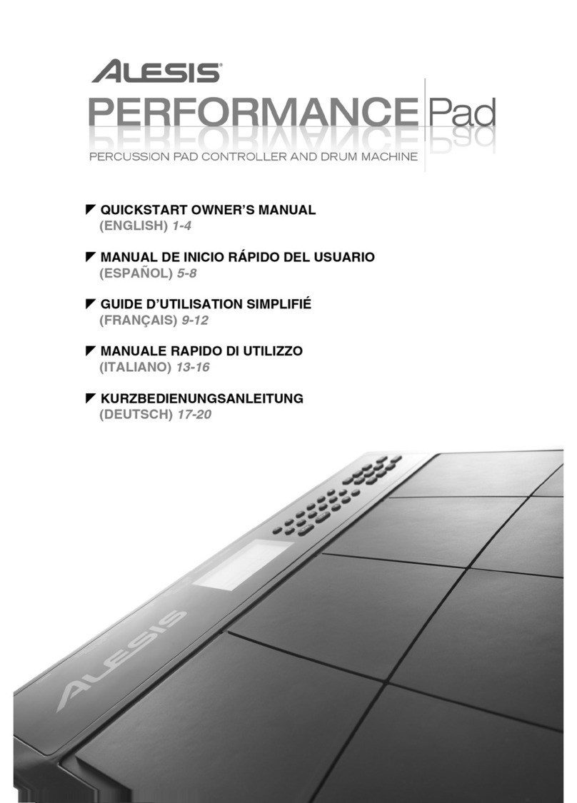Alesis Performance Pad Quick start owner's manual