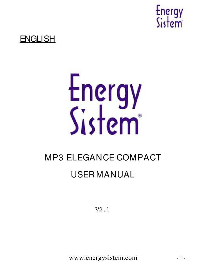 ENERGY SISTEM MP3 ELEGANCE COMPACT user manual