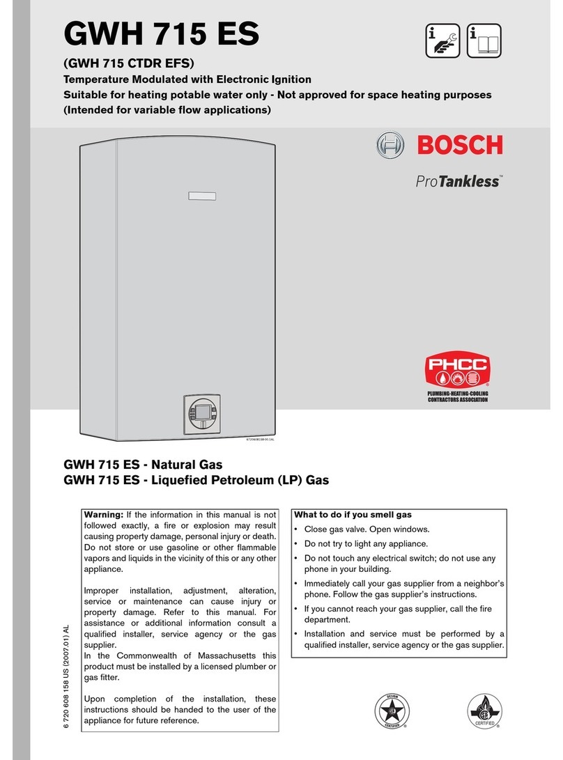 Bosch GWH 715 ES installation instructions
