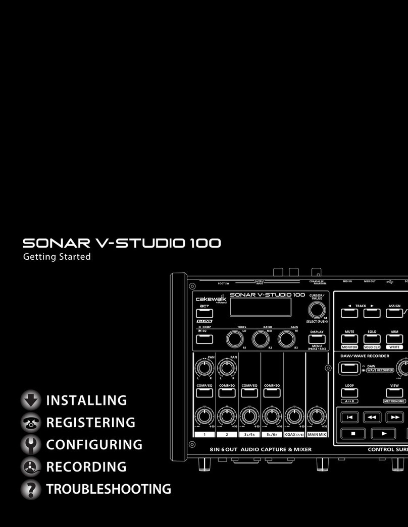 CAKEWALK V-STUDIO 100 Getting started guide
