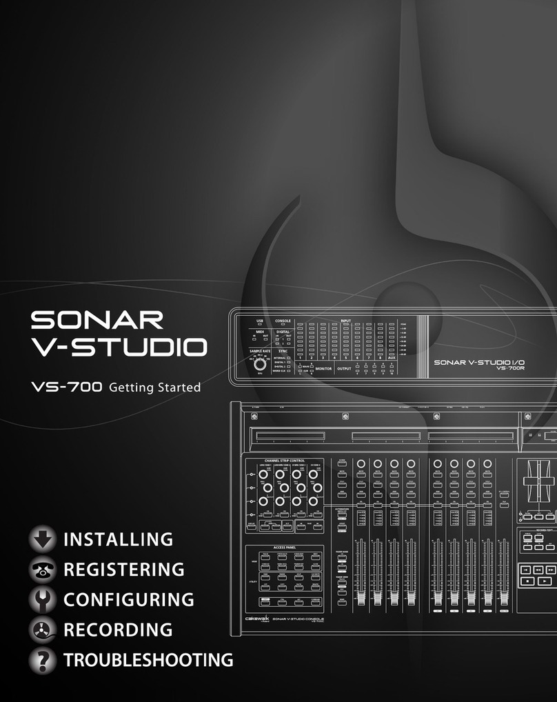 CAKEWALK Sonar V-STUDIO VS-700 Getting started guide