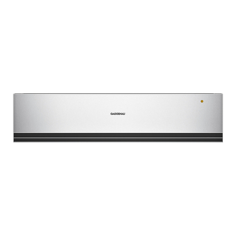 Gaggenau WS 261 User manual