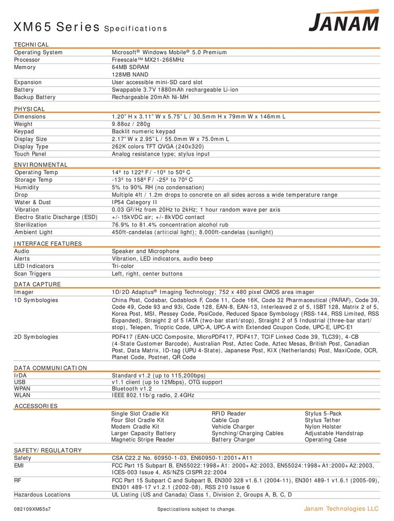 Janam XM65 series User manual