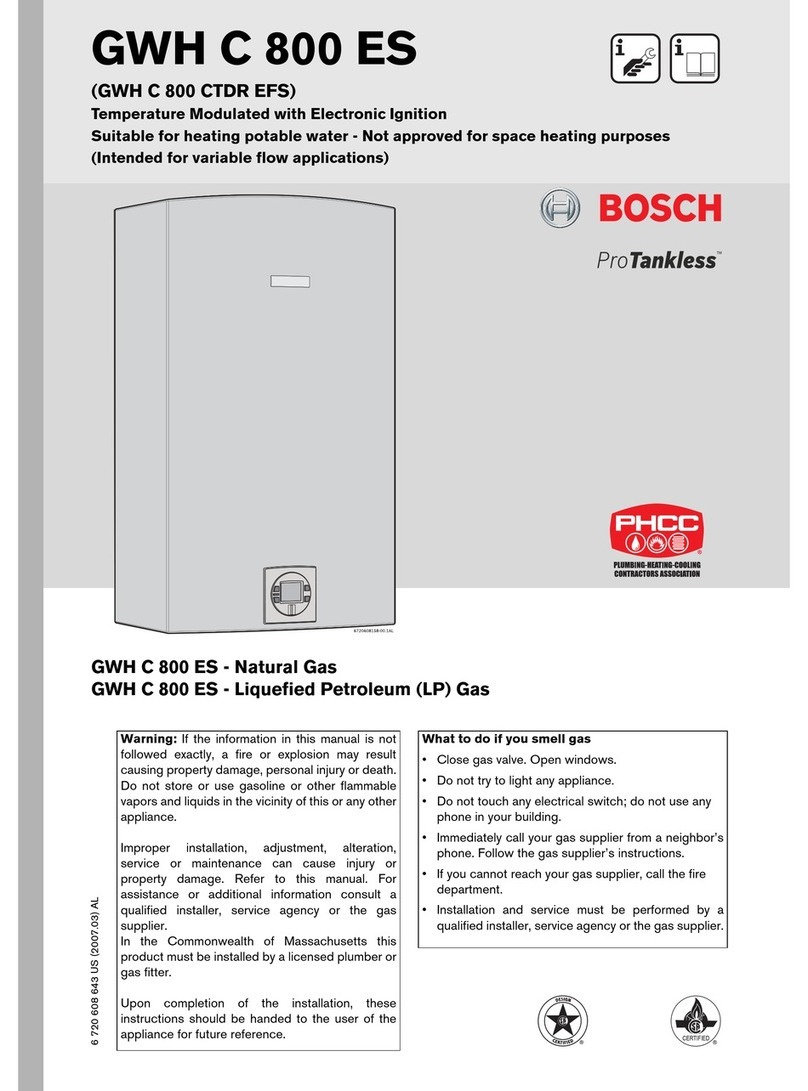Bosch GWH C 800 ES User manual Bosch GWH C 800 ES User manual