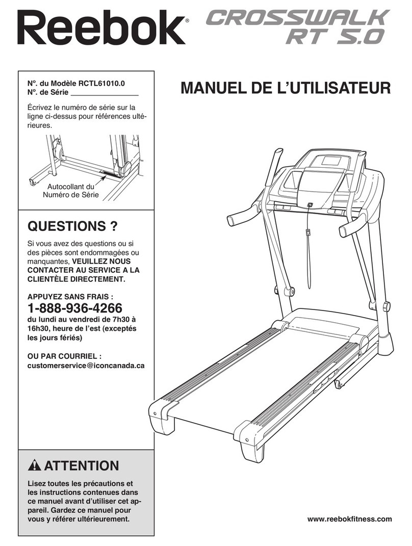 Reebok Crosswalk Rt 5.0 Treadmill User manual