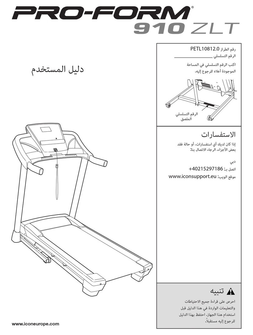 Pro-Form 910 Zlt Cwl Treadmill manual