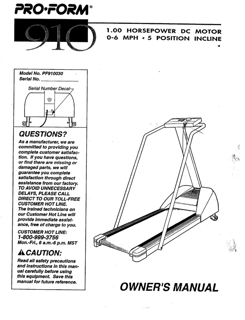 Pro-Form 910 User manual