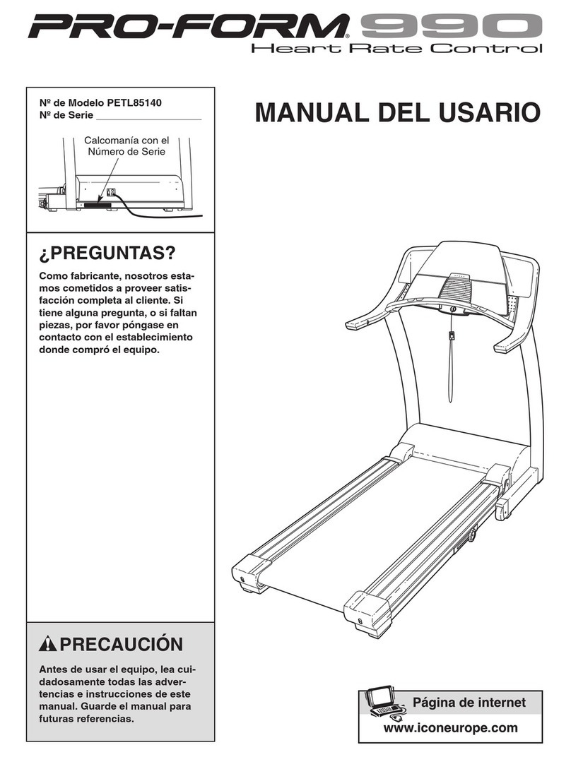 Pro-Form 900 Treadmill User guide