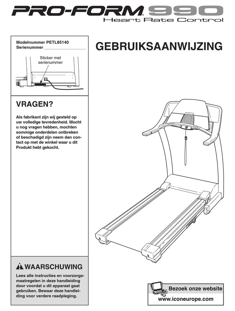 Pro-Form 900 Treadmill System manual