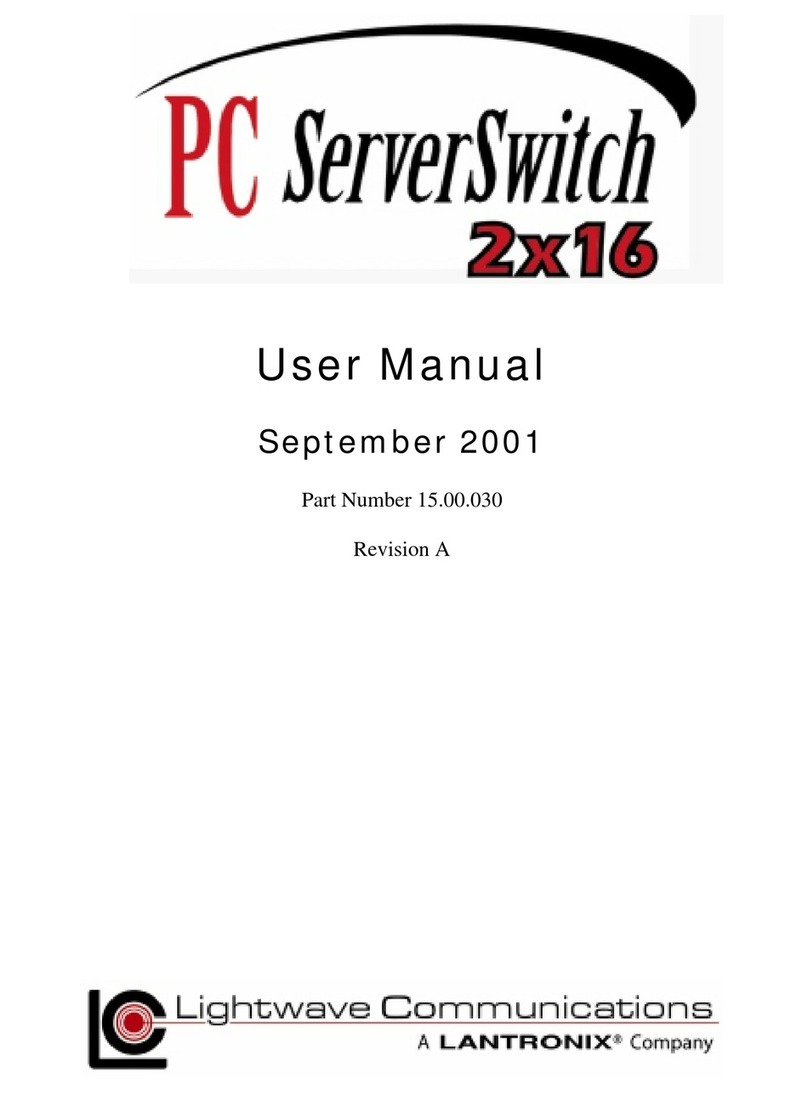 Lightwave Communications serverswitch 2X16 User manual