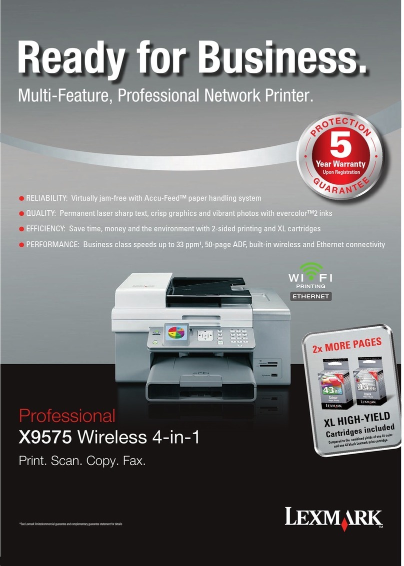Lexmark X9575 User manual