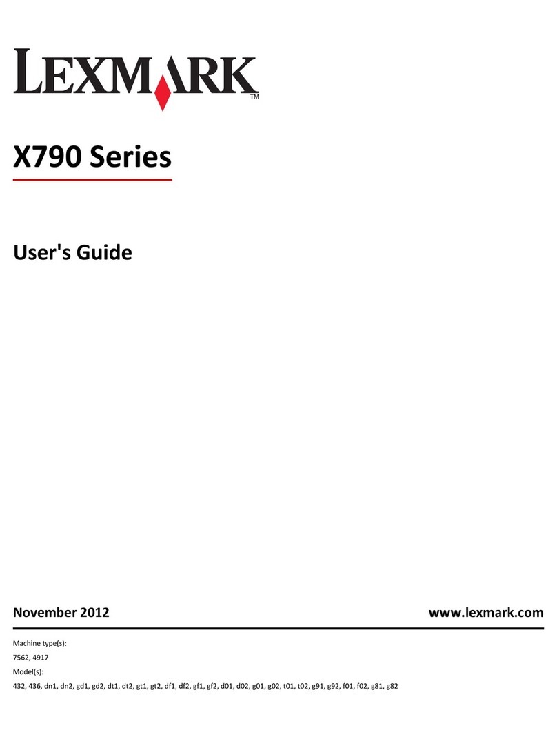 Lexmark X790 series User manual Lexmark X790 series User manual