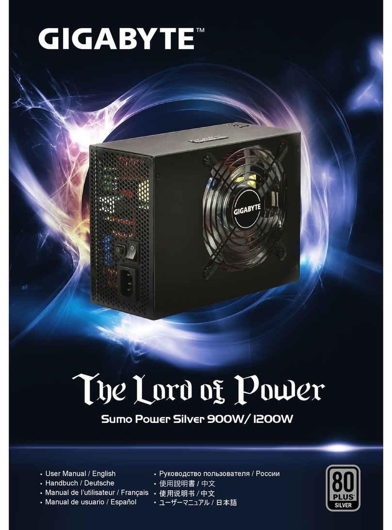Gigabyte SUMO POWER SILVER 1200W user manual