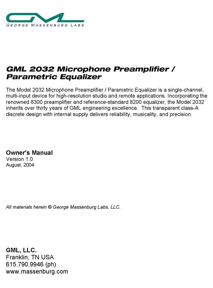 George Massenburg Labs GML 2032 owner's manual