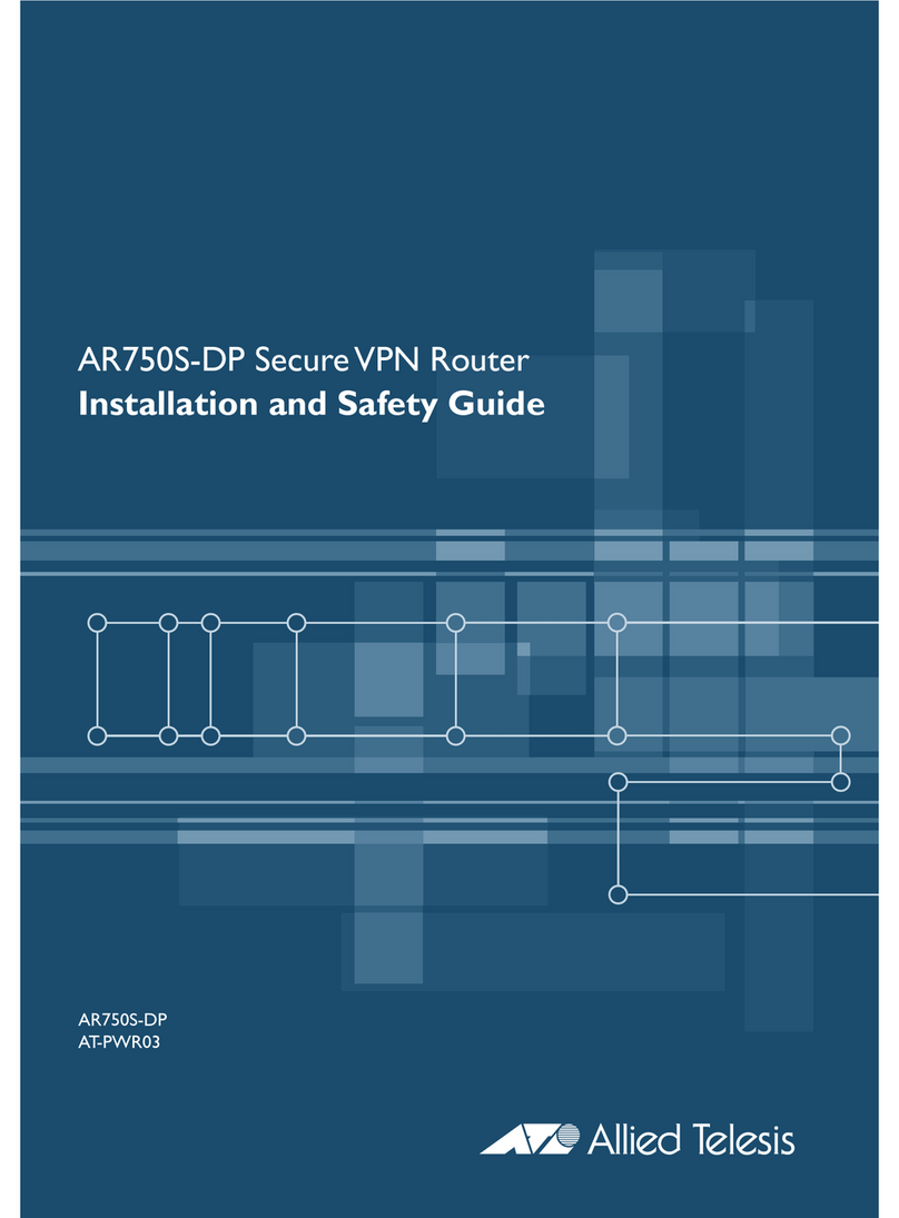 Allied Telesis AR750S-DP Installation and safety guide