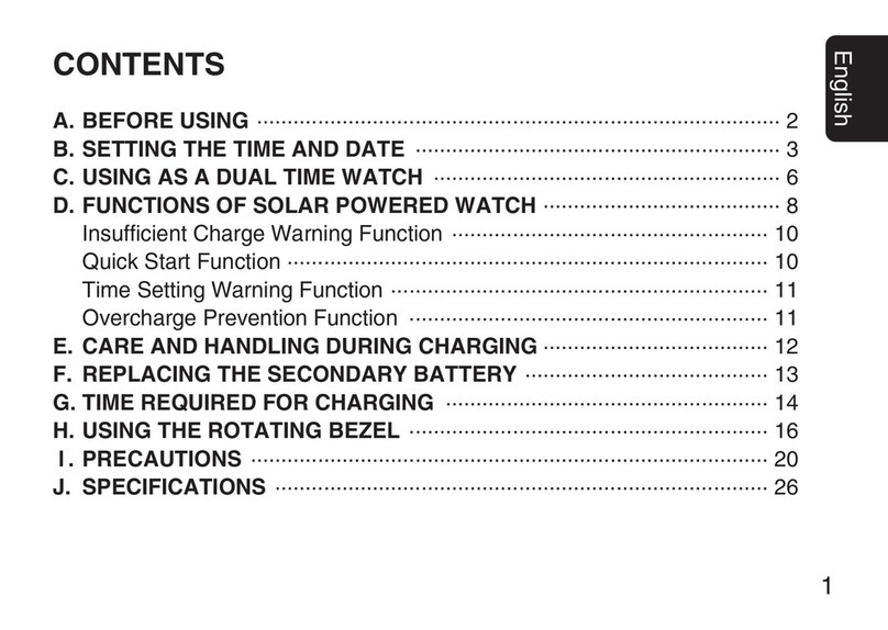Citizen B876 instruction manual