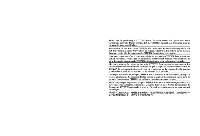 Citizen F52 instruction manual
