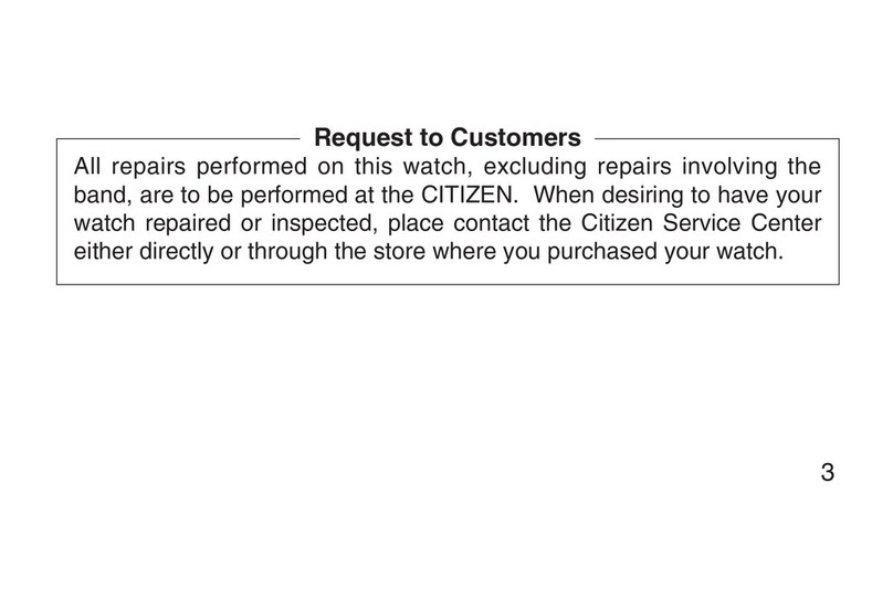 Citizen B873 instruction manual
