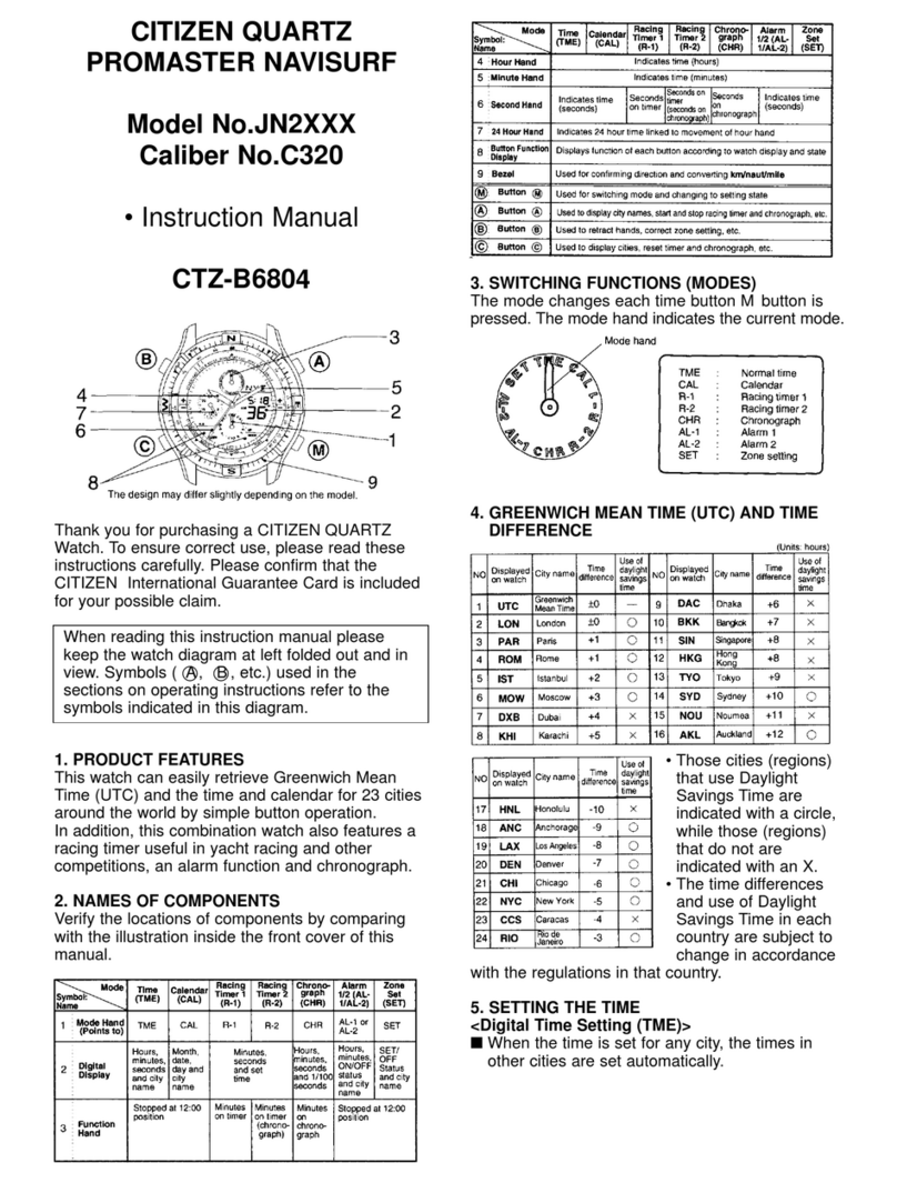 Citizen PROMASTER NAVISURF CTZ-B6804 instruction manual