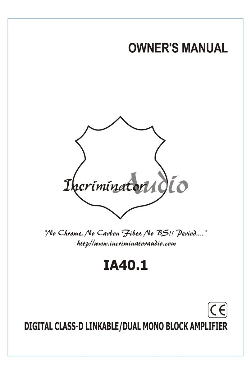 Incriminator Audio IA40,1 owner's manual